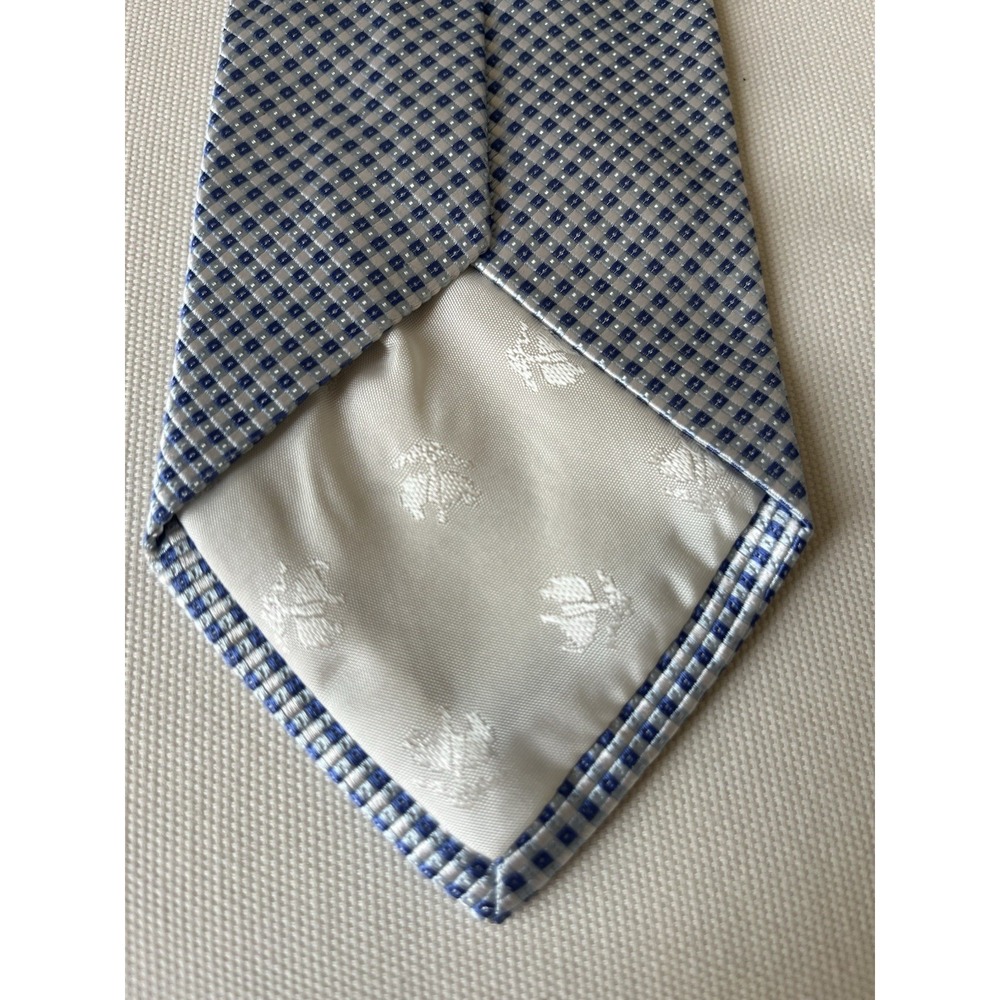 Brooks Brothers 346 Tie Pure Silk Made in USA Light Blue Check - Picture 5 of 6